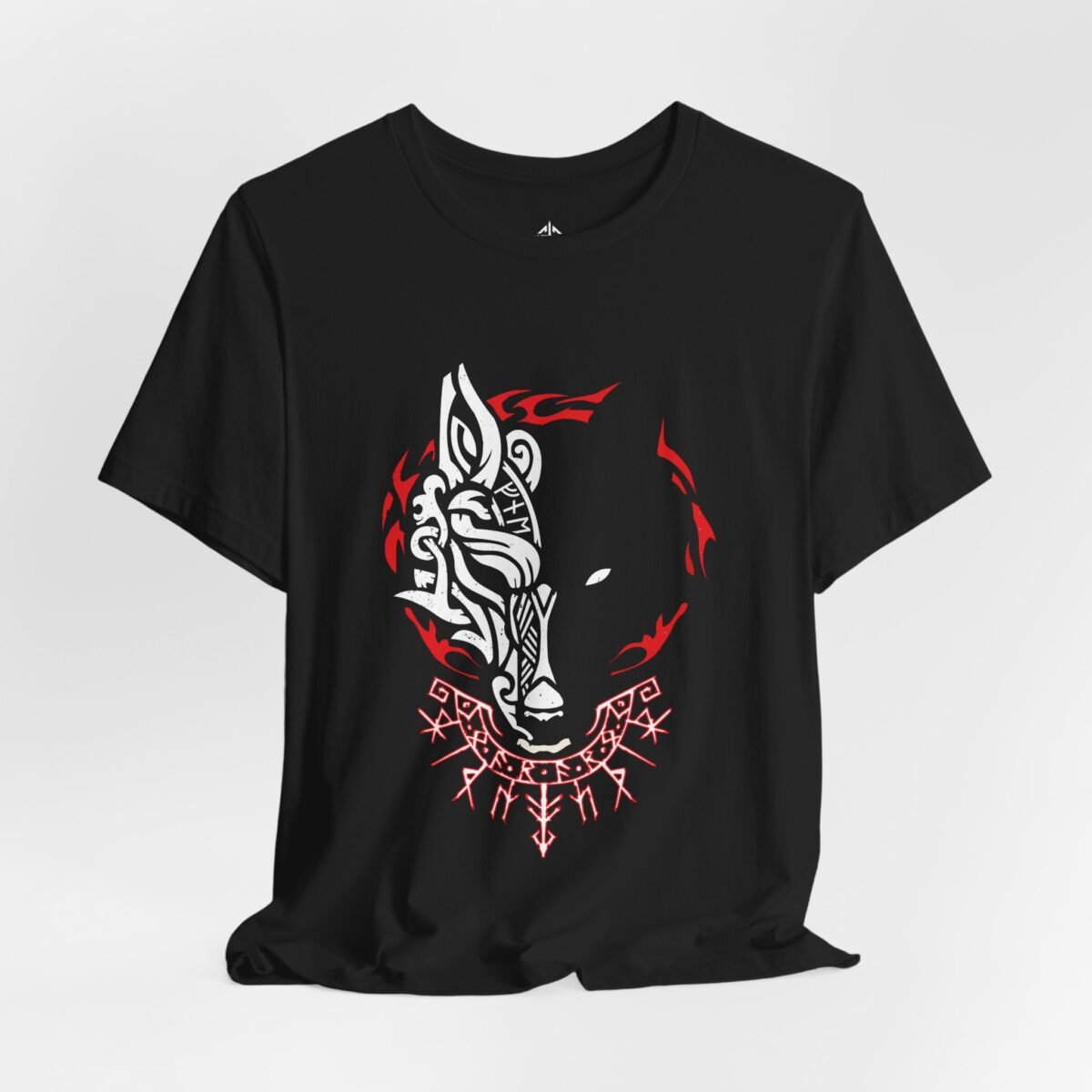 Viking Wolf Rune T-Shirt | Norse Tribal Fenrir Design