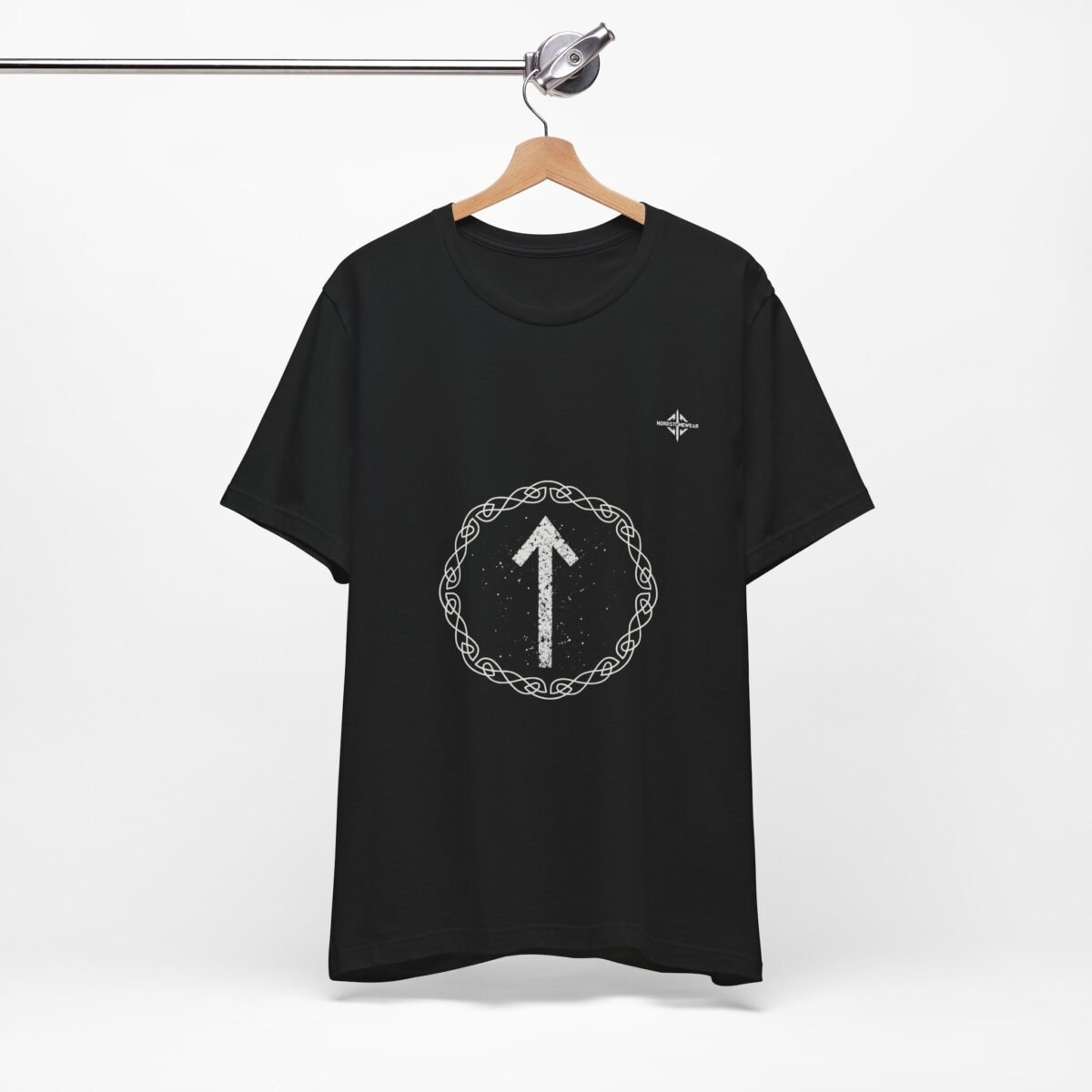 Tiwaz Rune Arrow in Celtic Knot Circle T-Shirt