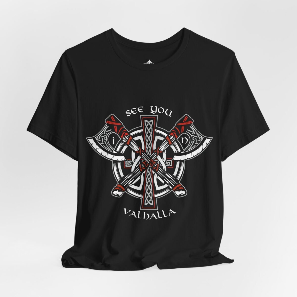 See You in Valhalla Viking T-Shirt – Norse Axes & Warrior Symbol
