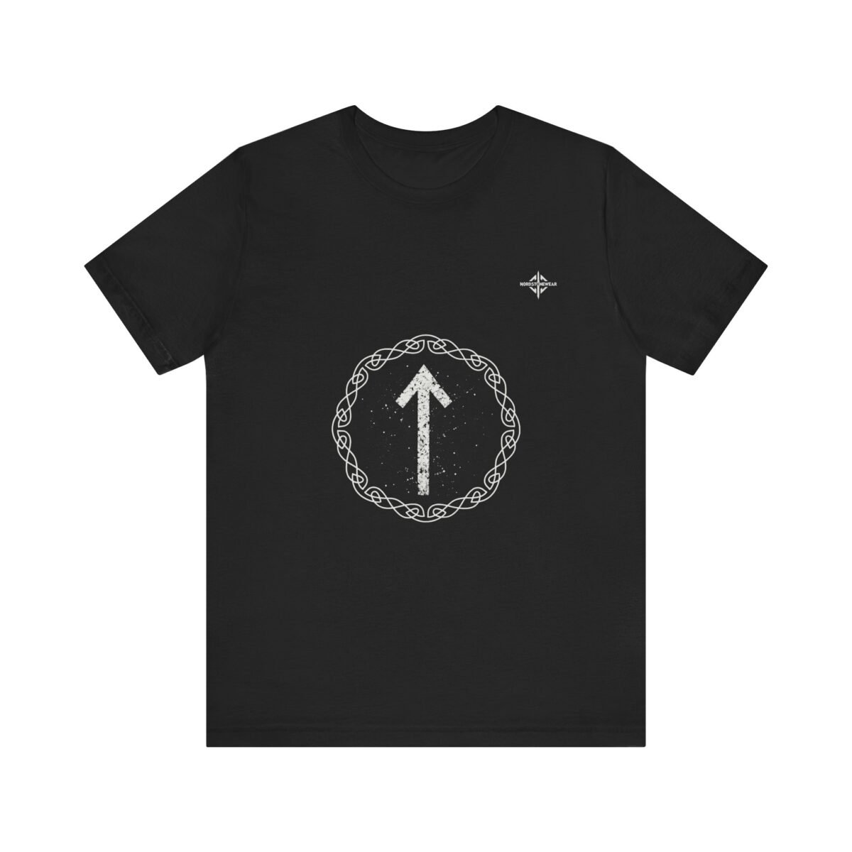 Tiwaz Rune Arrow in Celtic Knot Circle T-Shirt