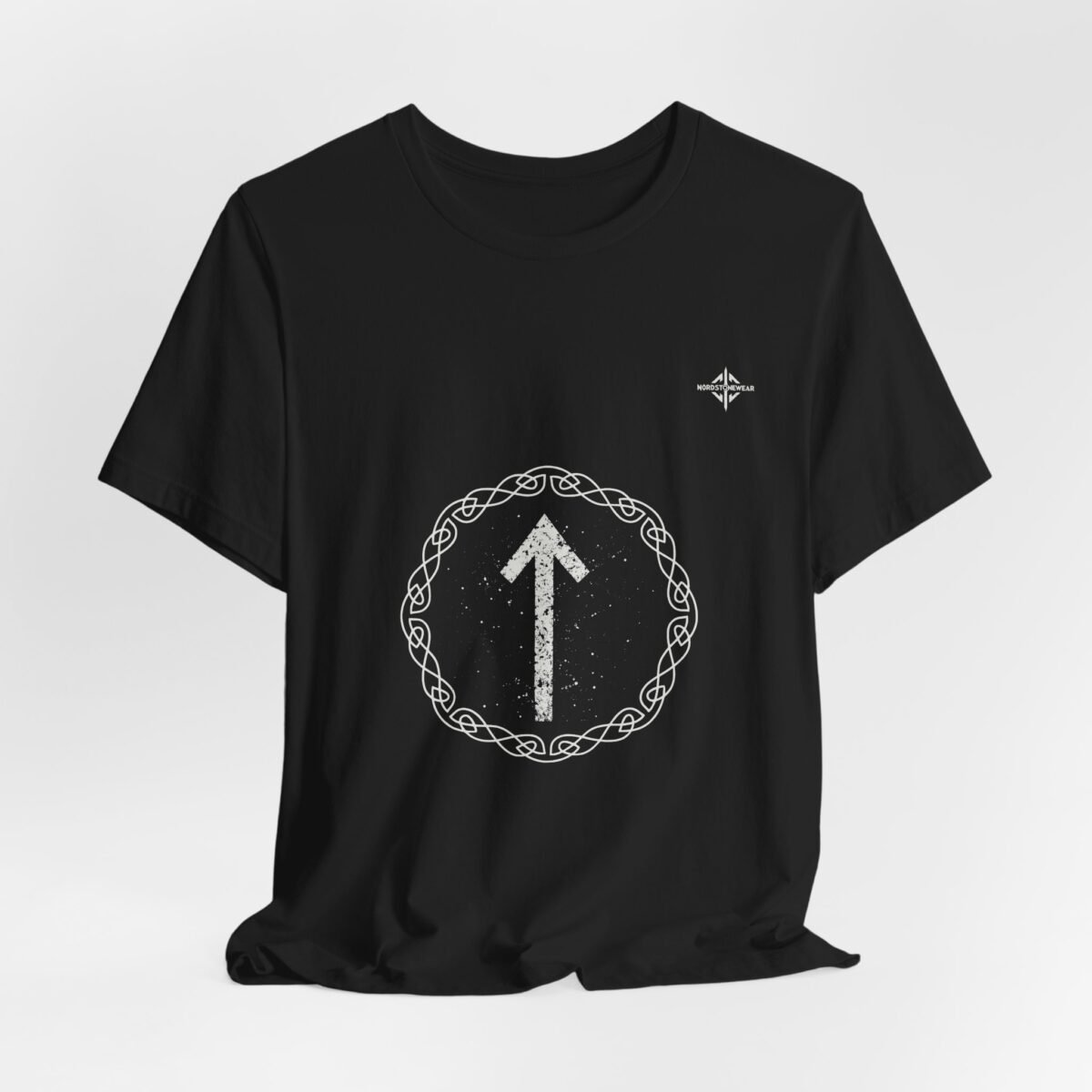 Tiwaz Rune Arrow in Celtic Knot Circle T-Shirt