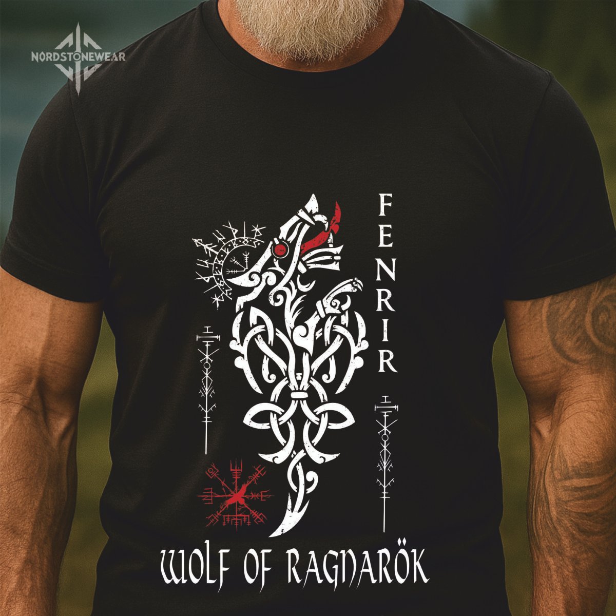Fenrir Wolf of Ragnarök Viking T-Shirt
