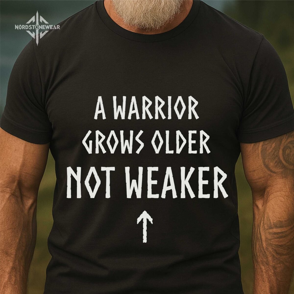 A Warrior Grows Older Not Weaker Viking Birthday T Shirt