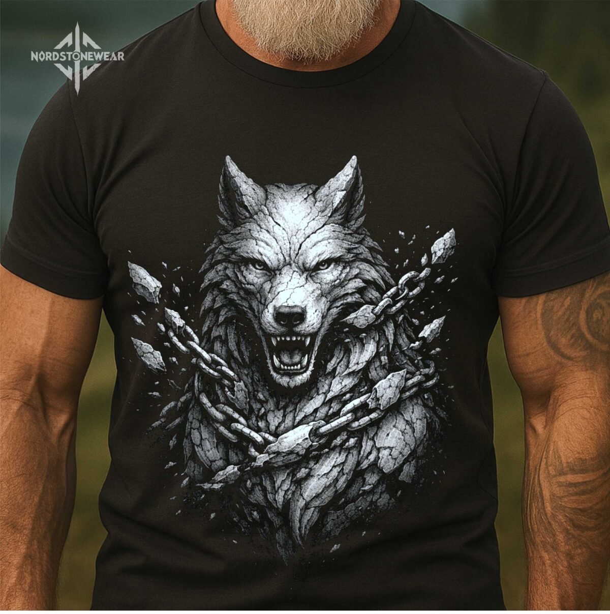 Fenrir Unchained – Viking Wolf Mythology T-Shirt